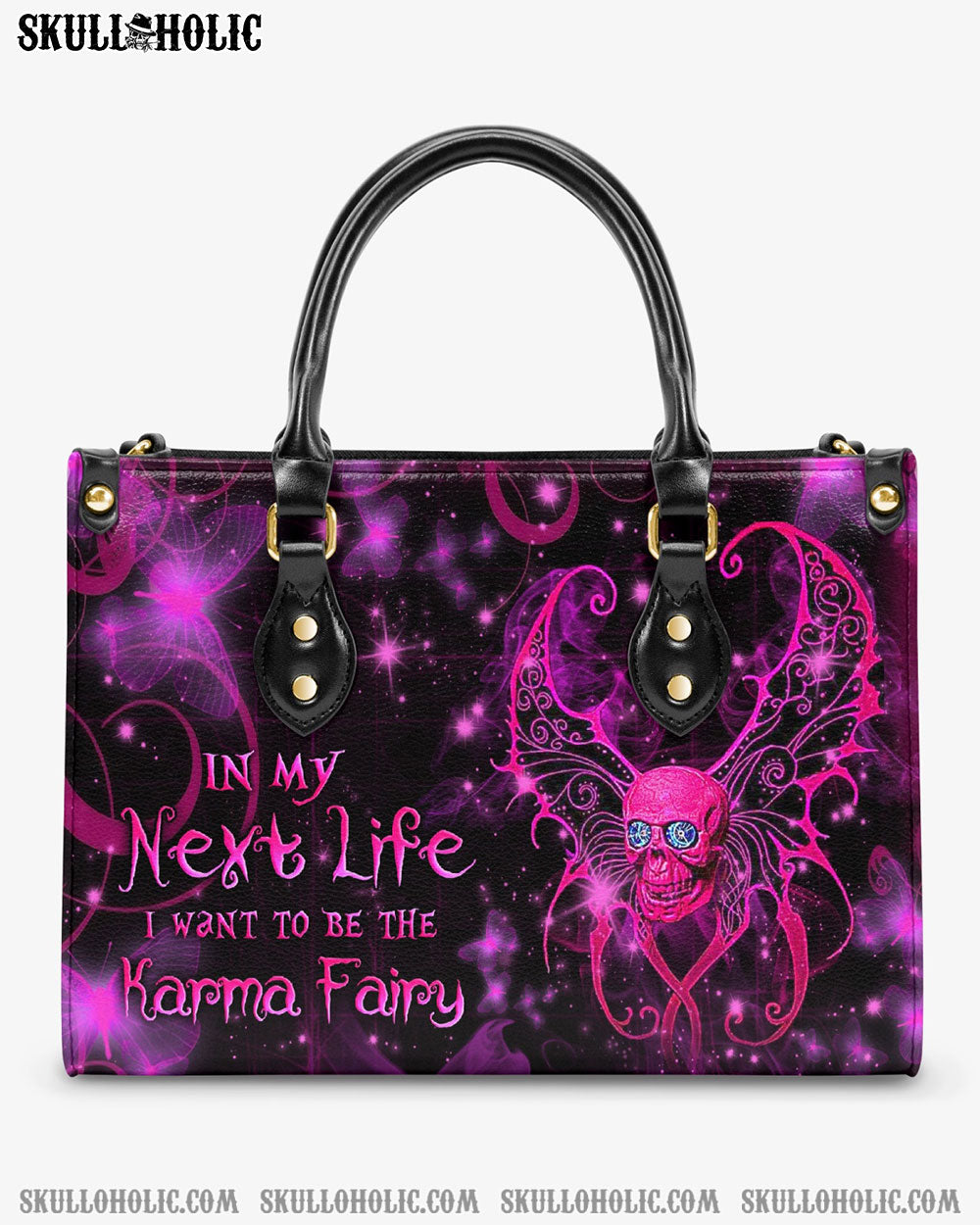 KARMA FAIRY SKULL LEATHER HANDBAG - YHLN2503242