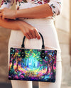 Fantasy Forest Magical Forest Leather Handbag