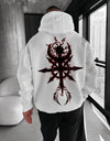 Evil Chaos Bloody Print Graphic Hoodie