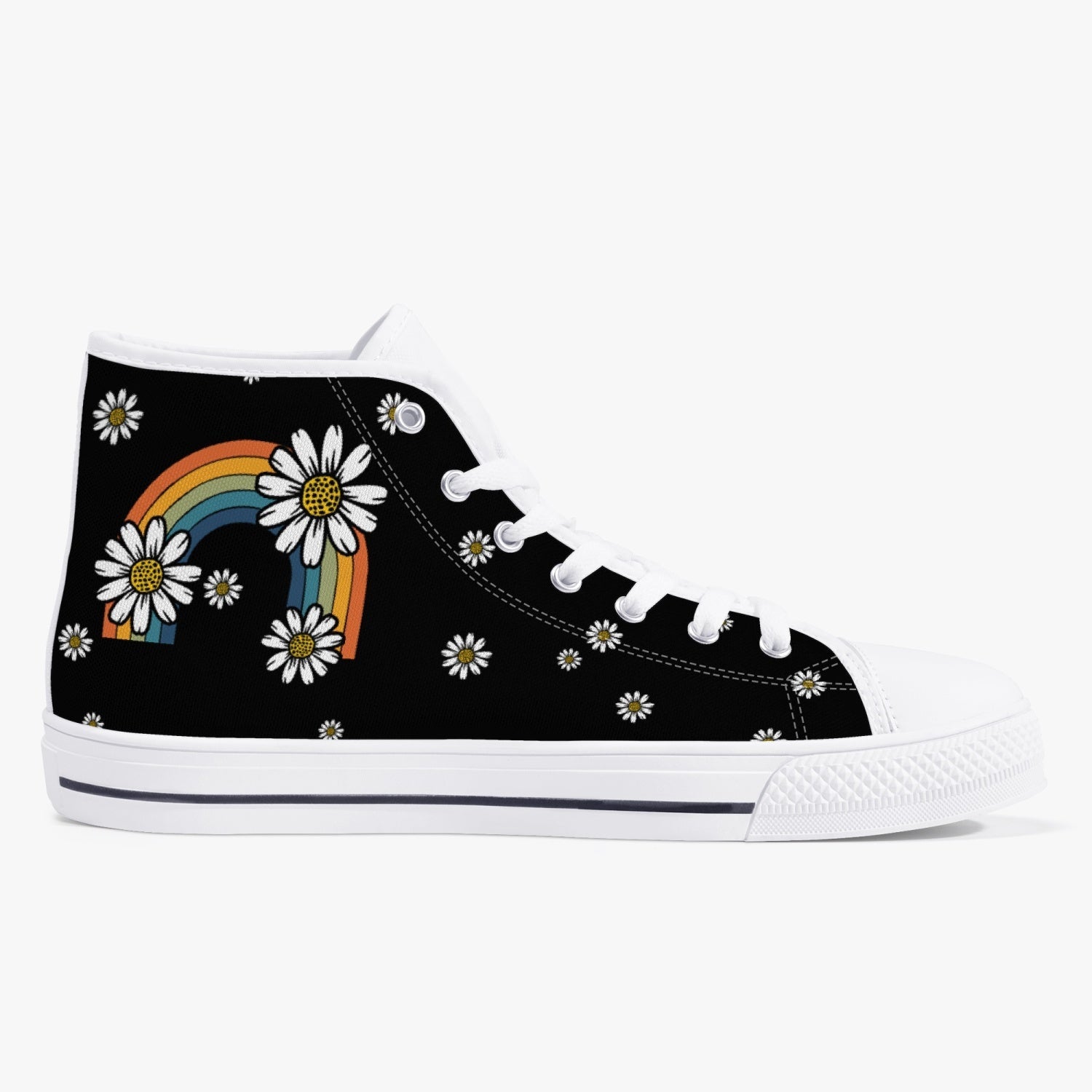 ZERO F GIVEN DAISY RAINBOW HIGH TOP CANVAS SHOES - TY0410221