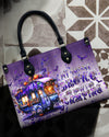 Bigcrowns MY BROOM BROKE CAMPING HALLOWEEN LEATHER HANDBAG N1109244