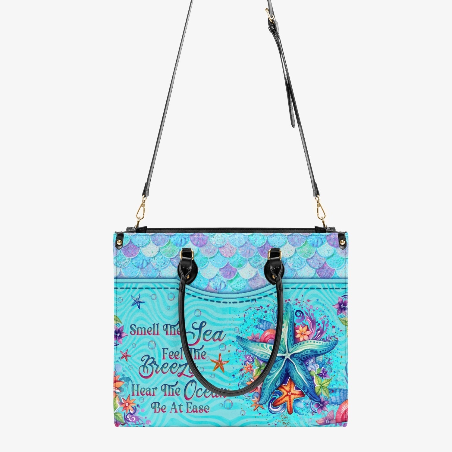 Bigcrowns SMELL THE SEA FEEL THE BREEZE STARFISH LEATHER HANDBAG N2603241