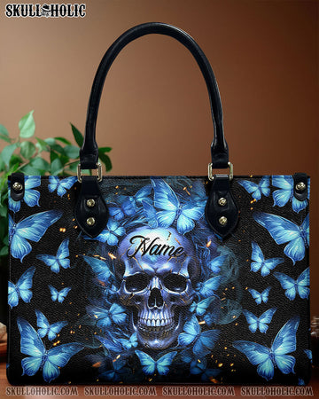 SKULL BUTTERFLY LEATHER HANDBAG - TLTR2703242