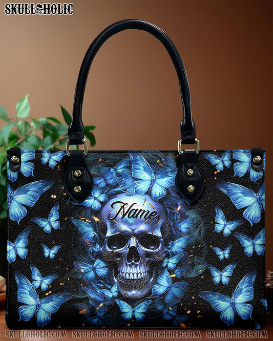 SKULL BUTTERFLY LEATHER HANDBAG - TLTR2703242