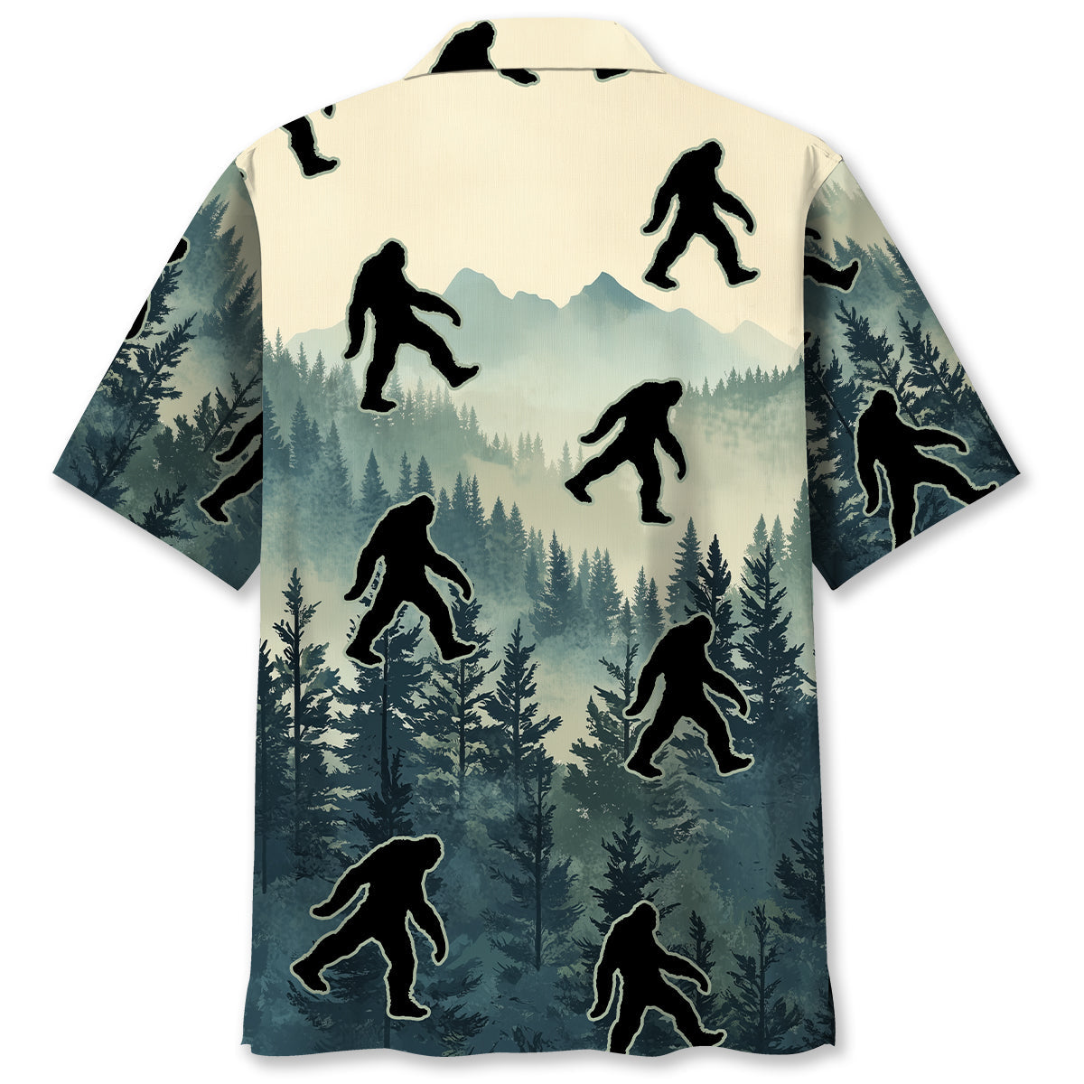 Funny Bigfoot Sasquatch In the Jungle Hawaiian Shirt
