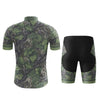 Camo Leaf Men's Cycling Jersey Set, Road Bike Cycling Kit for Men, Biking Outfit, Bicycle Suit, Team Racing Uniform