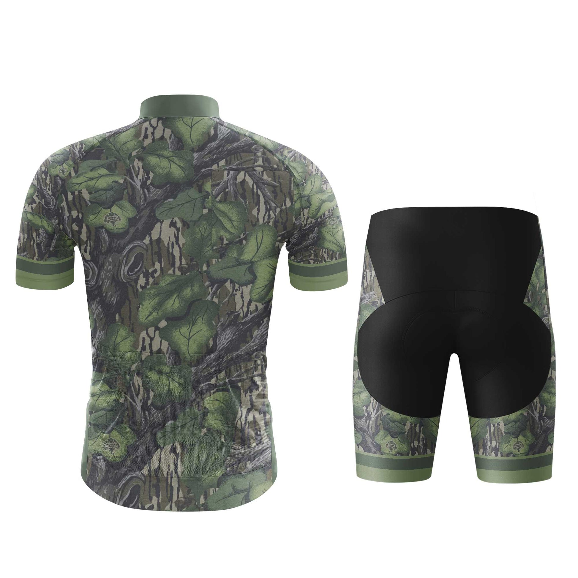 Camo Leaf Men's Cycling Jersey Set, Road Bike Cycling Kit for Men, Biking Outfit, Bicycle Suit, Team Racing Uniform