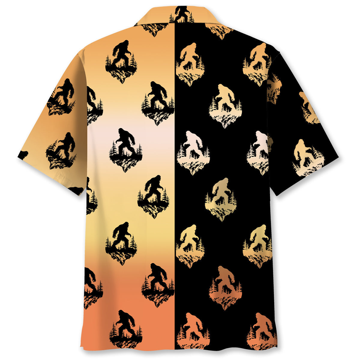 Halloween Bigfoot Silhouette Hawaiian Shirt