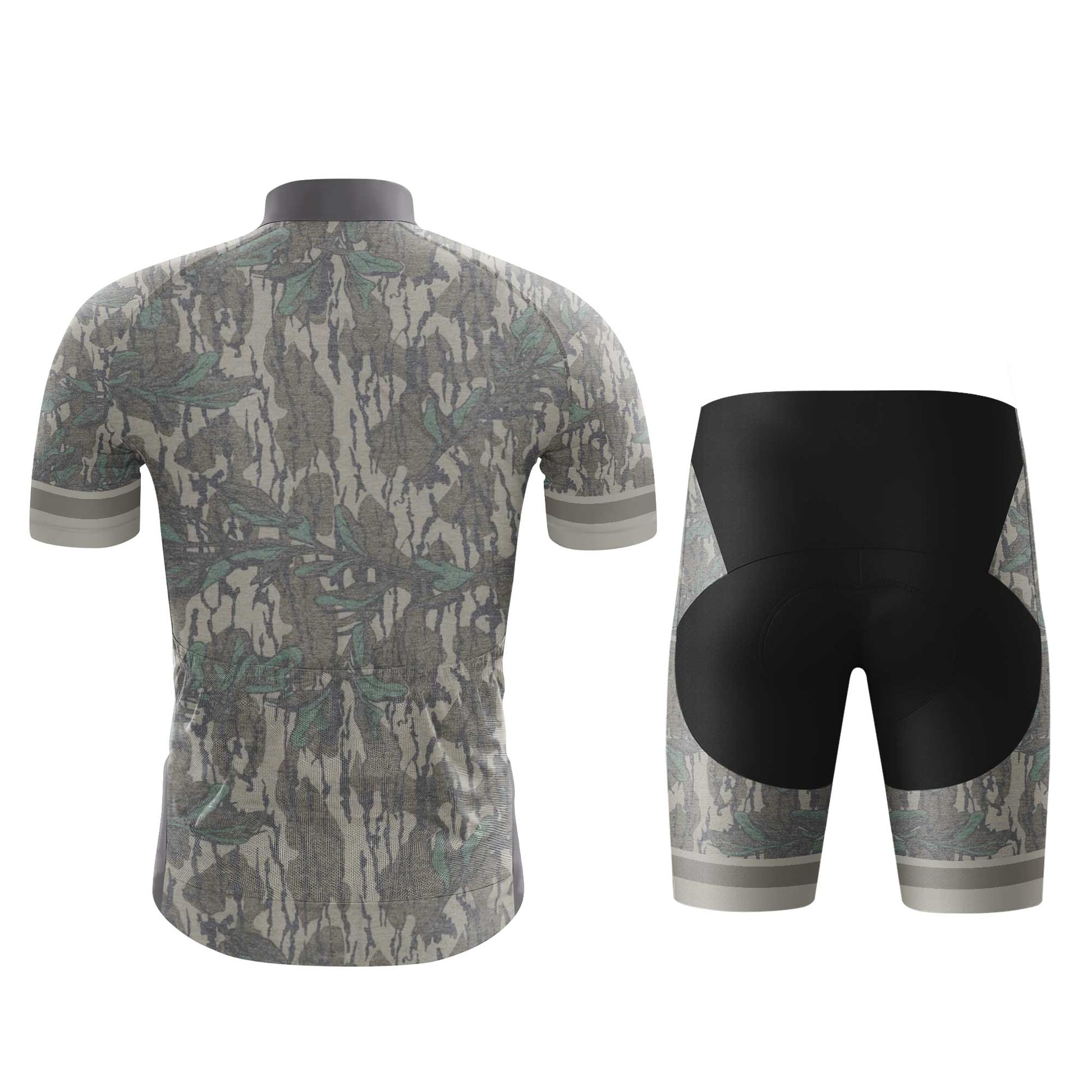 Camo Leaf Men's Cycling Jersey Set, Road Bike Cycling Kit for Men, Biking Outfit, Bicycle Suit, Team Racing Uniform