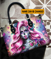 SUGAR SKULL WOMAN LEATHER HANDBAG - YHLN1411244