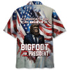 Bigfoot for President Election Vote USA Flag Hawaiian Shirt