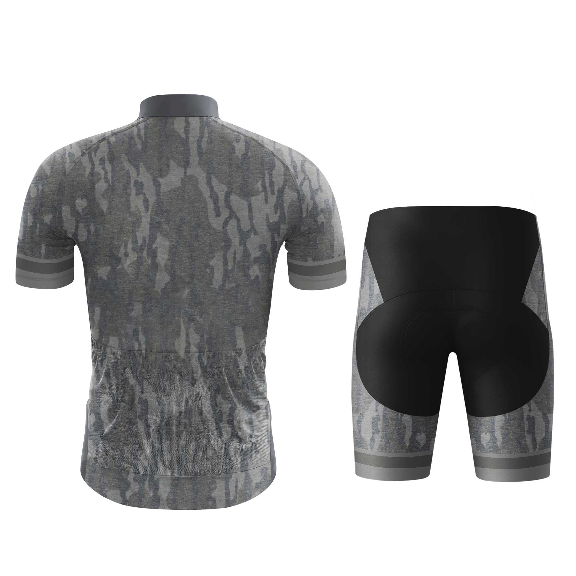 Grey Camo Men's Cycling Jersey Set, Road Bike Cycling Kit for Men, Biking Outfit, Bicycle Suit, Team Racing Uniform