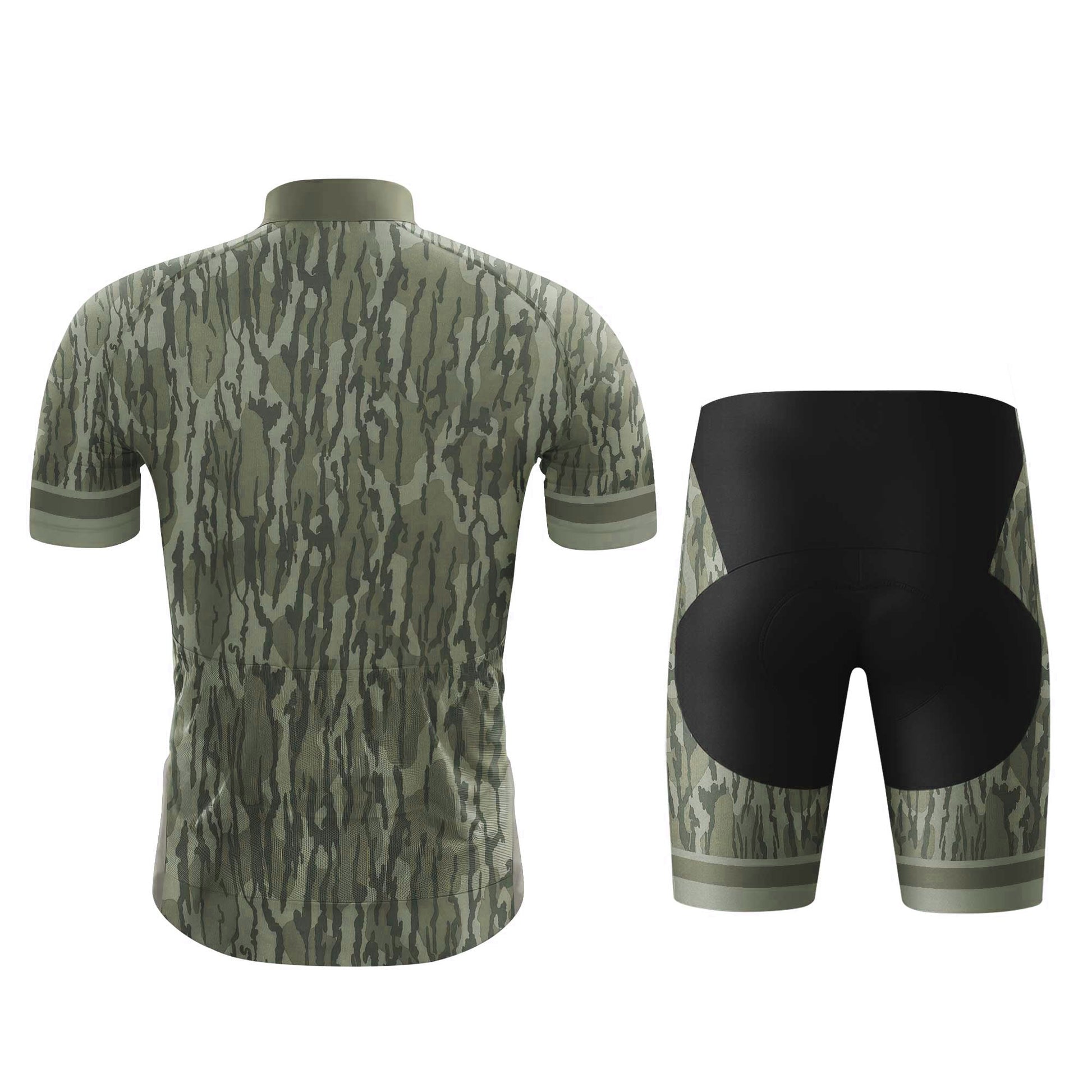 Green Camo Men's Cycling Jersey Set, Road Bike Cycling Kit for Men, Biking Outfit, Bicycle Suit, Team Racing Uniform