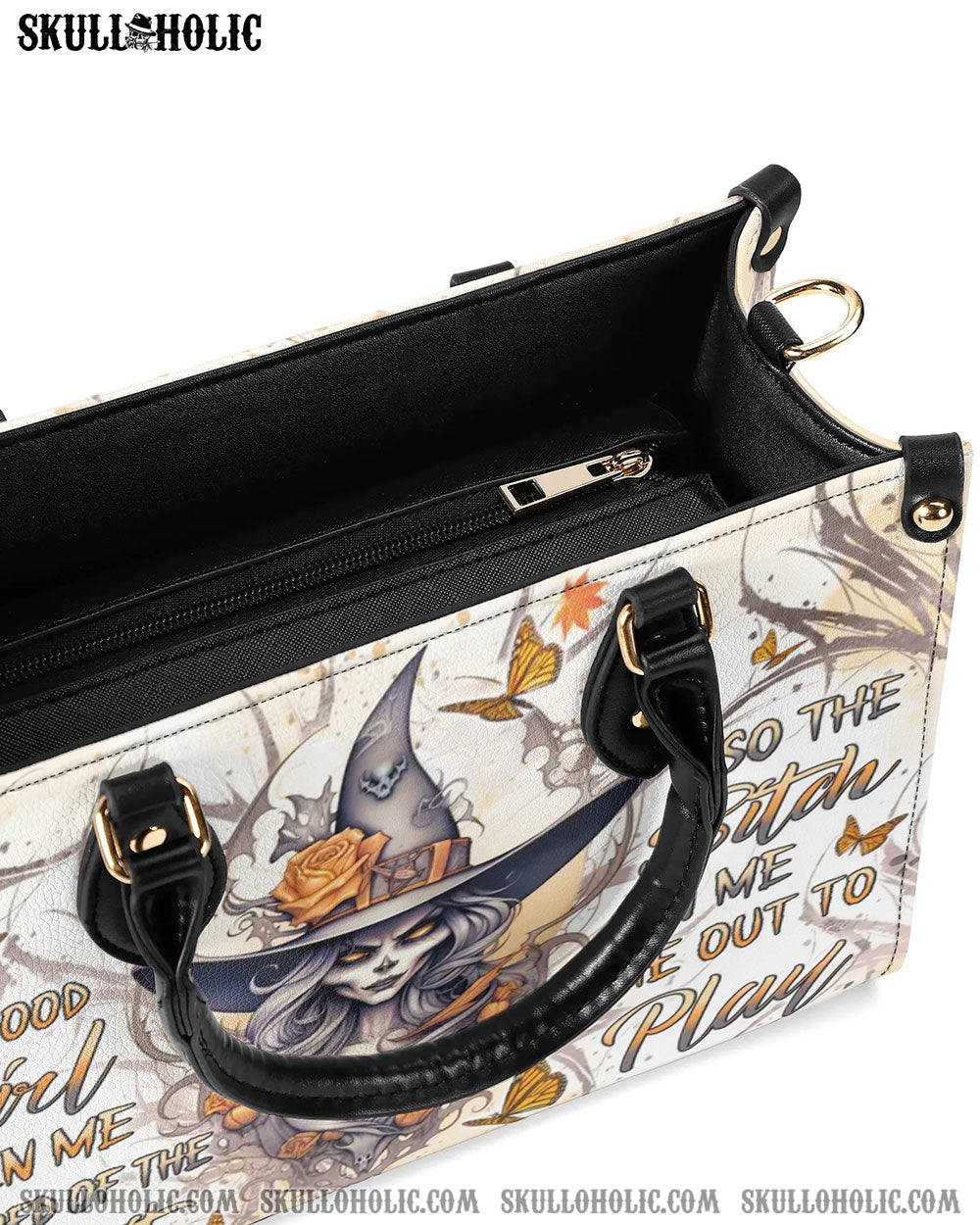 THE GOOD GIRL IN ME GOT TIRED WITCH HALLOWEEN LEATHER HANDBAG - YHLN1208244