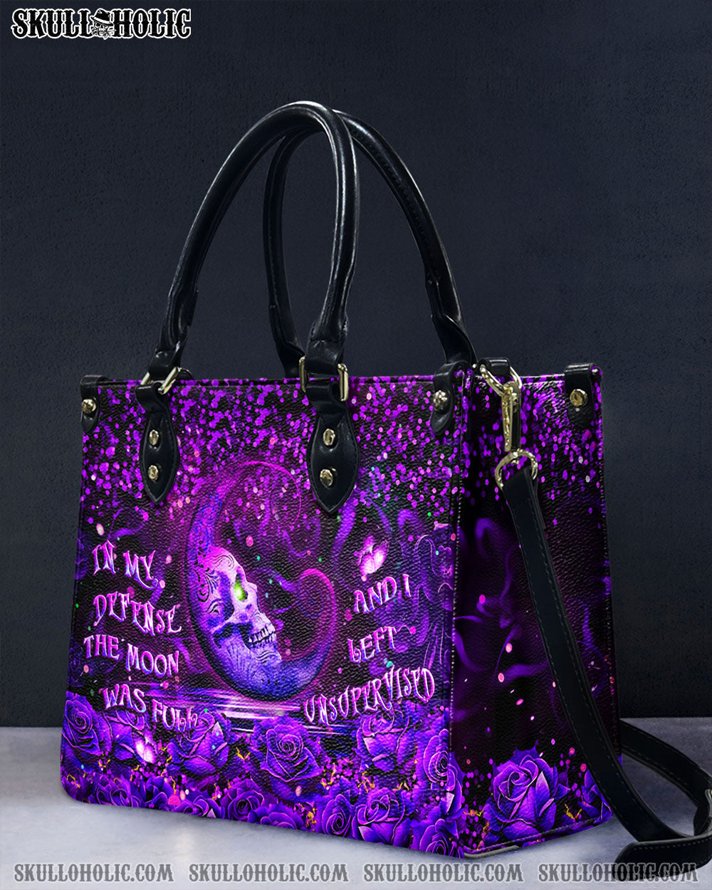 IN MY DEFENSE I WAS LEFT UNSUPERVISED LEATHER HANDBAG - YHLT0606244