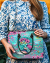 Don'T Worry Beach Happy Leather Handbag