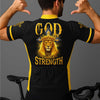 God Is My Strength Men's Cycling Jersey Set, Road Bike Cycling Kit for Men, Biking Outfit, Bicycle Suit, Team Racing Uniform