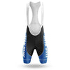 BigCrowns | White Blue Cycling Short Sleeve Custom Name Cycling Kit