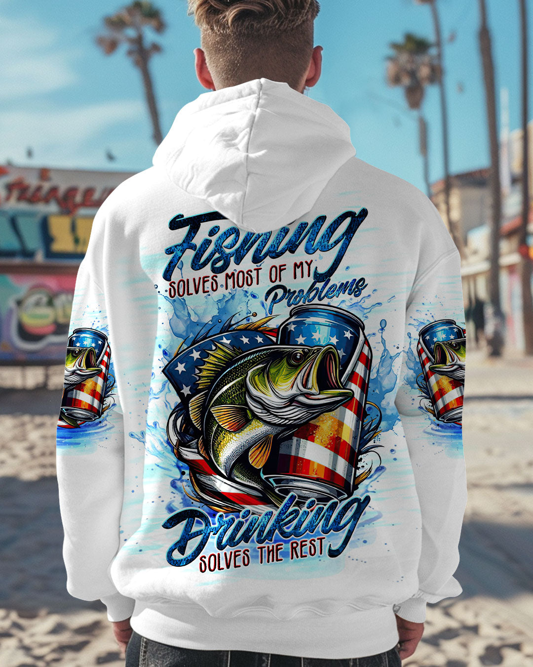 FISHING SOLVES MOST OF MY PROBLEMS ALL OVER PRINT - TLTW1709245