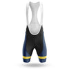 BigCrowns | Navy Yellow Line Cycling Short Sleeve Custom Name Cycling Kit