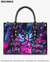 KARMA FAIRY SUGAR SKULL LEATHER HANDBAG - YHHN2203243