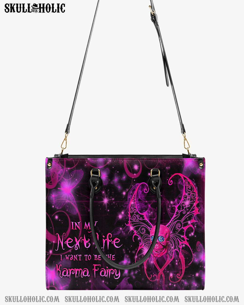 KARMA FAIRY SKULL LEATHER HANDBAG - YHLN2503242