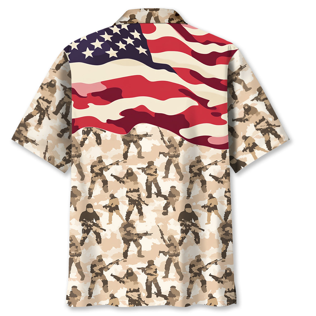 Bigfoot Tactical Camouflage Pattern Hawaiian Shirt