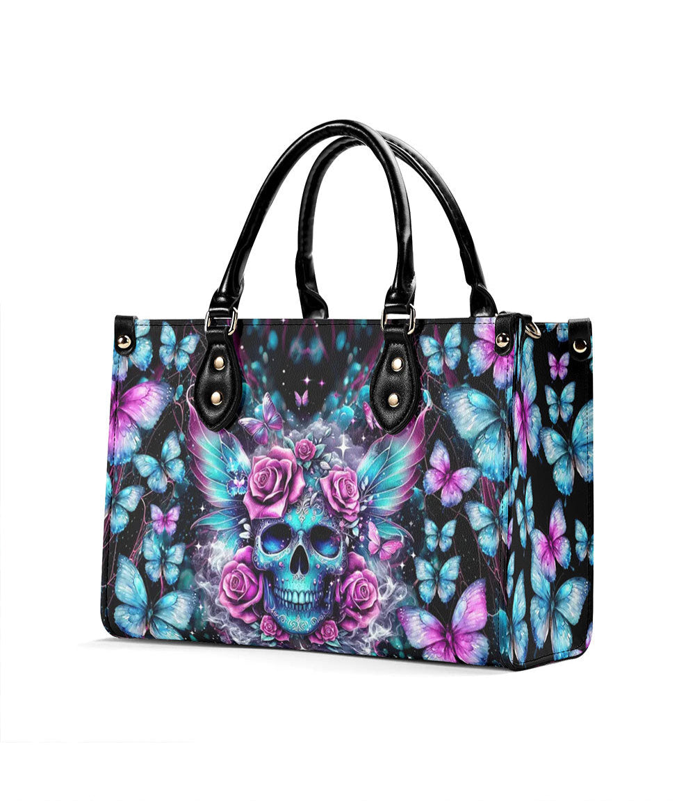 SKULL ROSES LEATHER HANDBAG - YHDU1406243