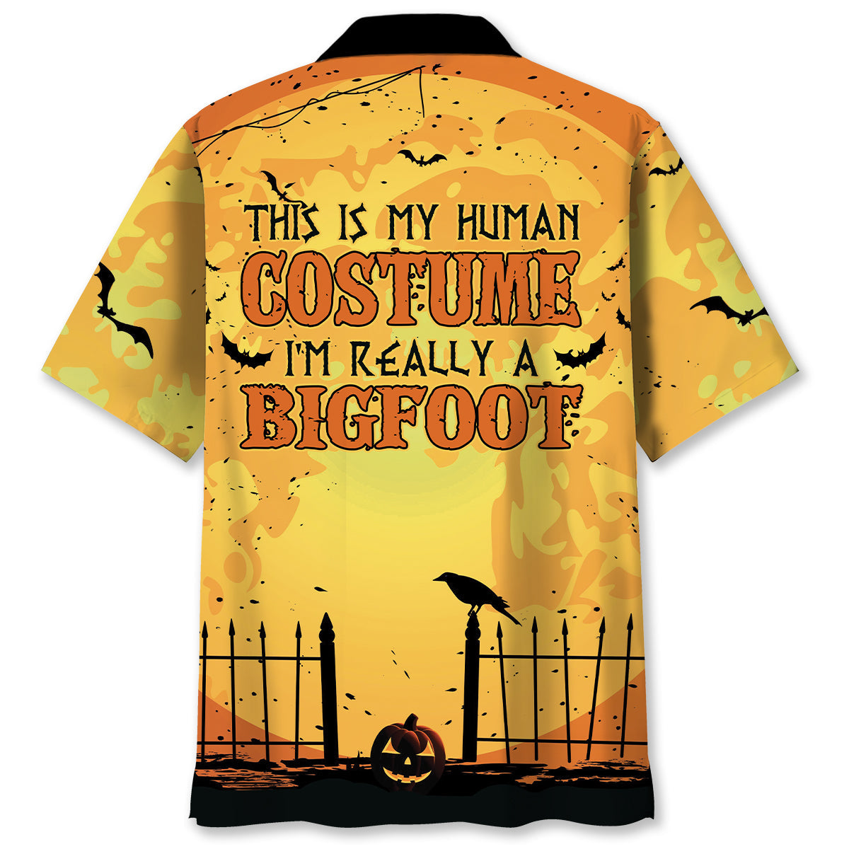 This Is My Human Costume Bigfoot Halloween Hawaiian Shirt