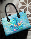 Smell The Sea Feel The Breeze Leather Handbag