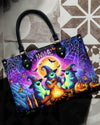 Cute Ghost Camping Halloween Leather Handbag