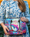 Pink Dolphin Leather Handbag