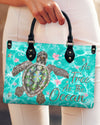 As Free As The Ocean Leather Handbag
