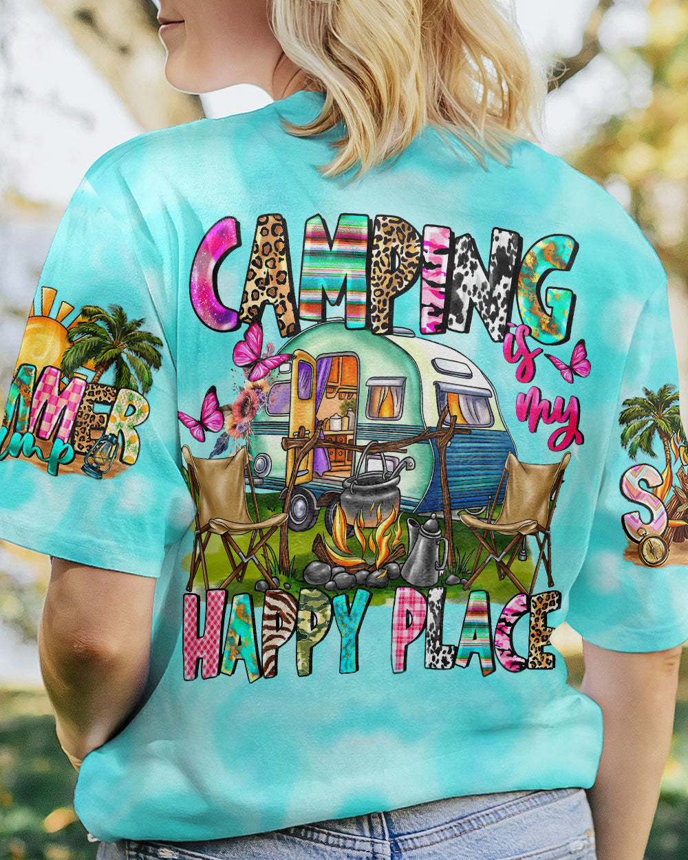 CAMPING IS MY HAPPY PLACE ALL OVER PRINT - YHHG1107234