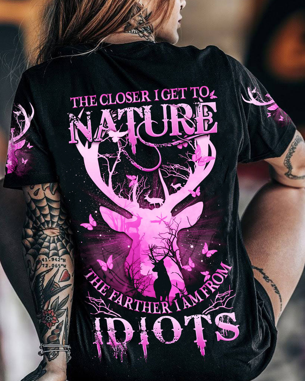 THE CLOSER I GET TO NATURE DEER HUNTING ALL OVER PRINT - YHDU2806234