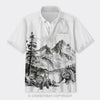 Araffe Bear In The Woods Button Up Shirts