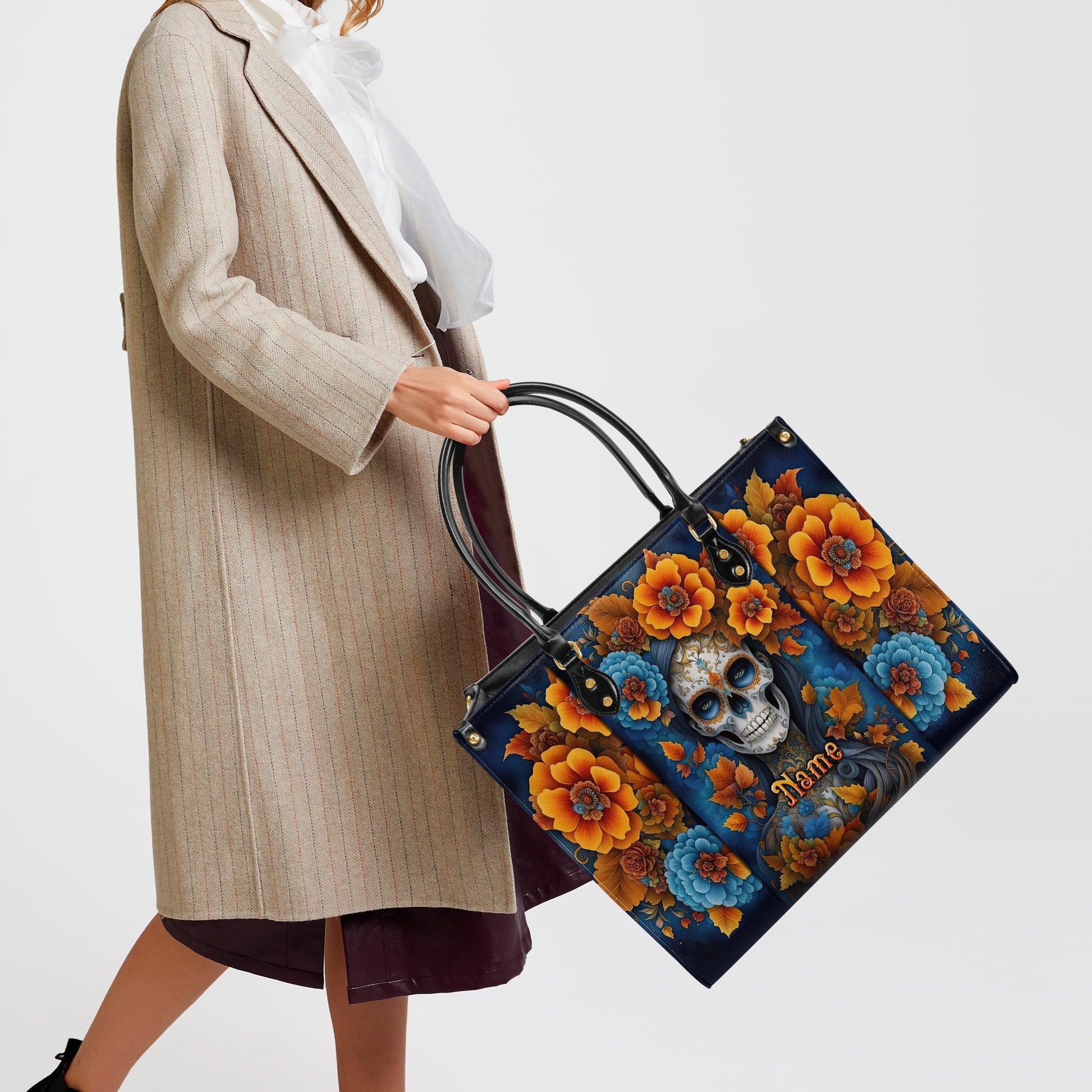 SUGAR SKULL LEATHER HANDBAG - TLTW2503244