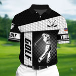 BigCrowns Black White Pride Premium Unique Golf Polo 3D For Lovers Multicolor Custom Name Polo