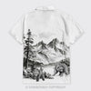 Araffe Bear In The Woods Button Up Shirts