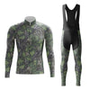 Camo Leaf Men's Cycling Jersey Set, Road Bike Cycling Kit for Men, Biking Outfit, Bicycle Suit, Team Racing Uniform
