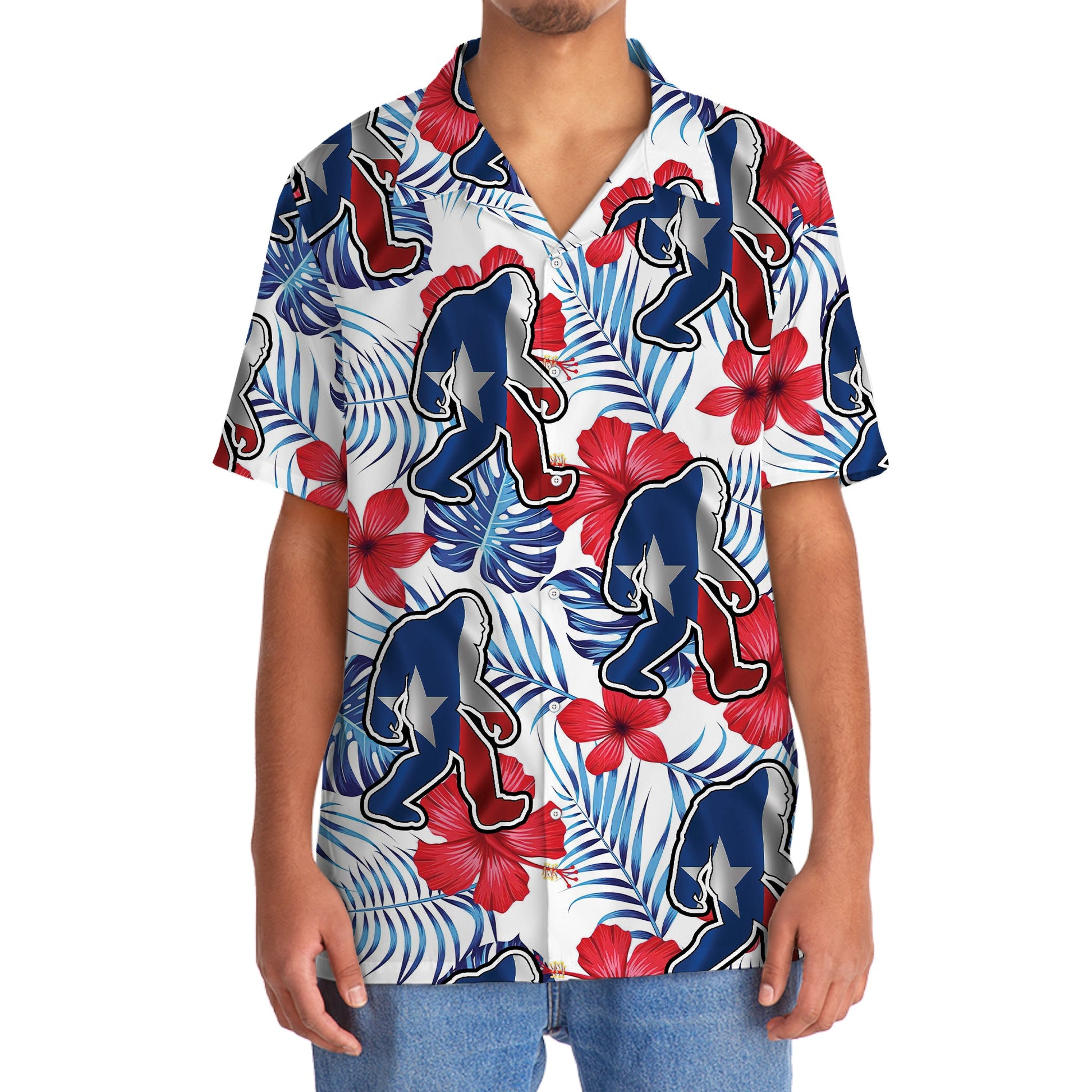 Bigfoot Texas Hawaiian Shirt