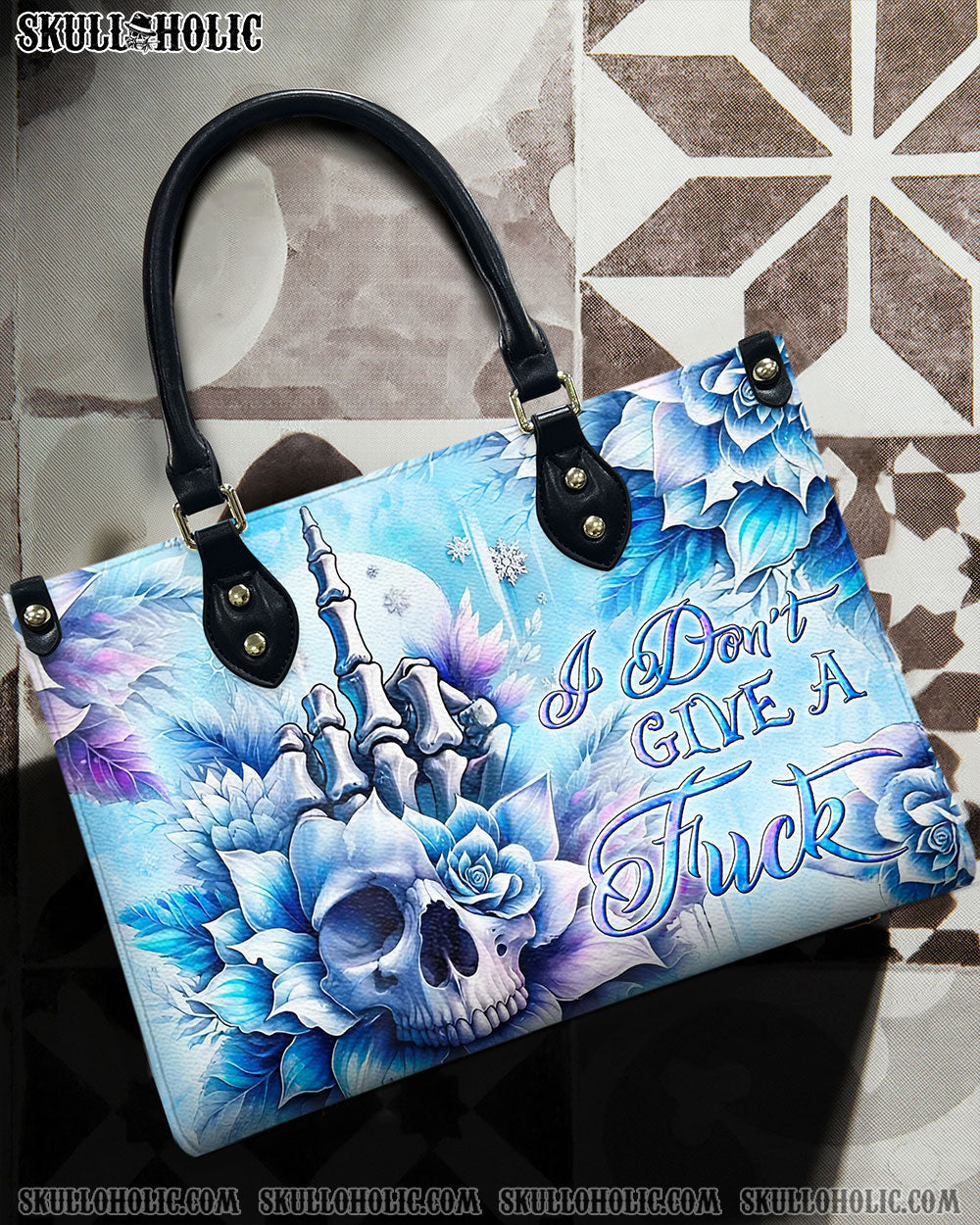 I DON'T GIVE A F LEATHER HANDBAG - YHLN1006243