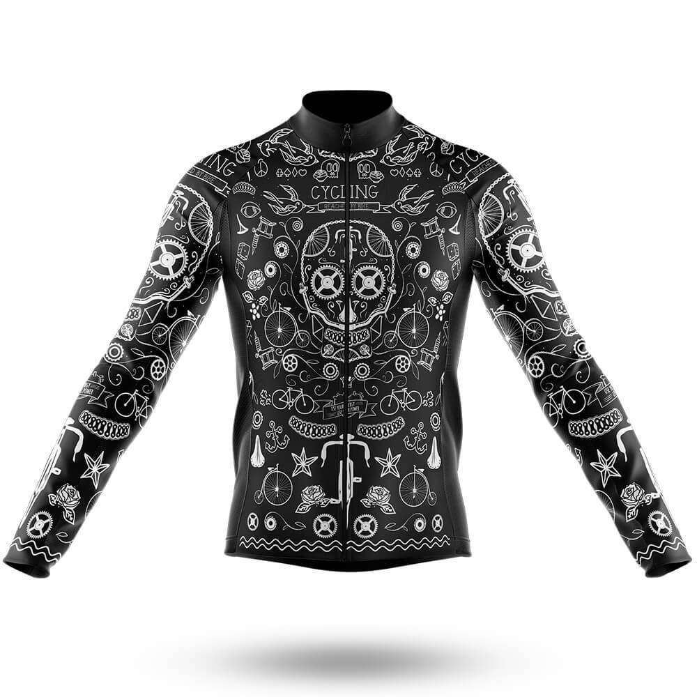 Black Tattoo Cycling Jersey - Men's Cycling Kit