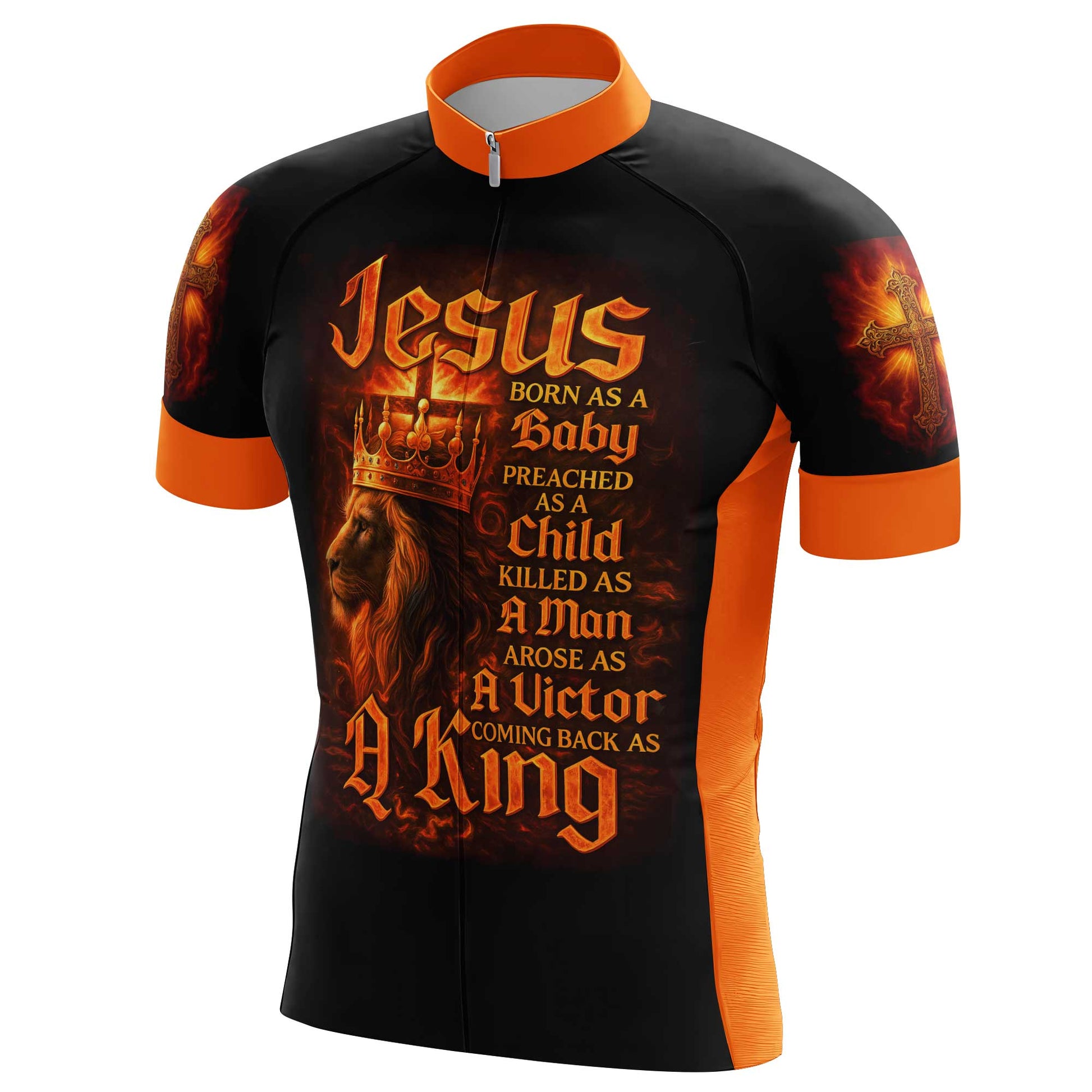 Jesus Lion King Men's Cycling Jersey Set, Road Bike Cycling Kit for Men, Biking Outfit, Bicycle Suit, Team Racing Uniform