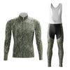 Green Camo Men's Cycling Jersey Set, Road Bike Cycling Kit for Men, Biking Outfit, Bicycle Suit, Team Racing Uniform