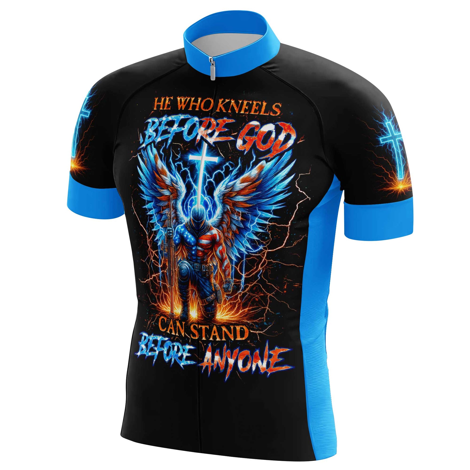 He Who Kneels Before God Men's Cycling Jersey Set, Road Bike Cycling Kit for Men, Biking Outfit, Bicycle Suit, Team Racing Uniform