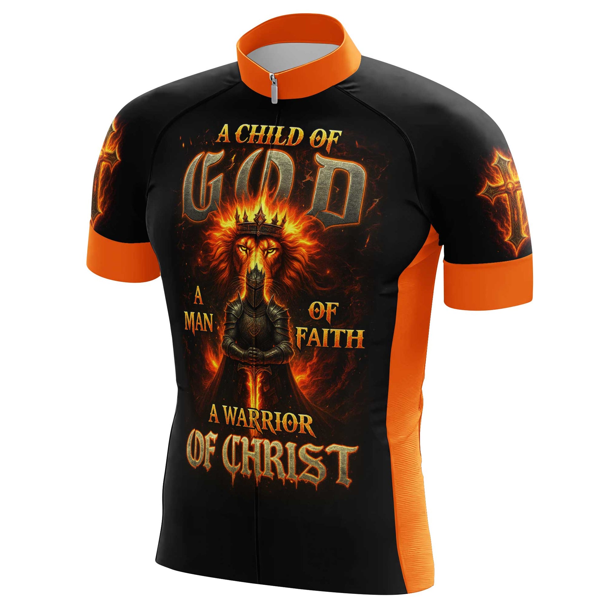 A Child Of God A Man Of Faith Men's Cycling Jersey Set, Road Bike Cycling Kit for Men, Biking Outfit, Bicycle Suit, Team Racing Uniform