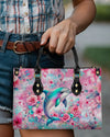 Dolphin Floral Leather Handbag