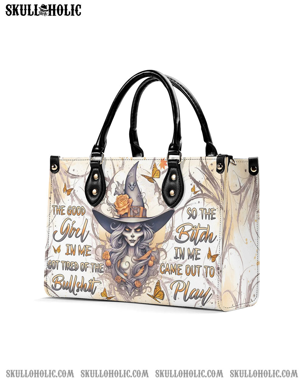 THE GOOD GIRL IN ME GOT TIRED WITCH HALLOWEEN LEATHER HANDBAG - YHLN1208244