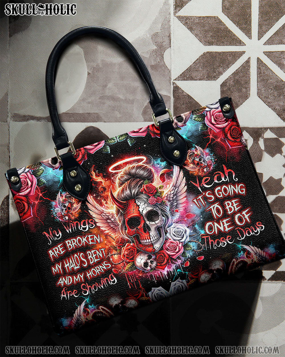 IT'S GOING TO BE ONE OF THOSE DAYS LEATHER HANDBAG - TYQY0204242